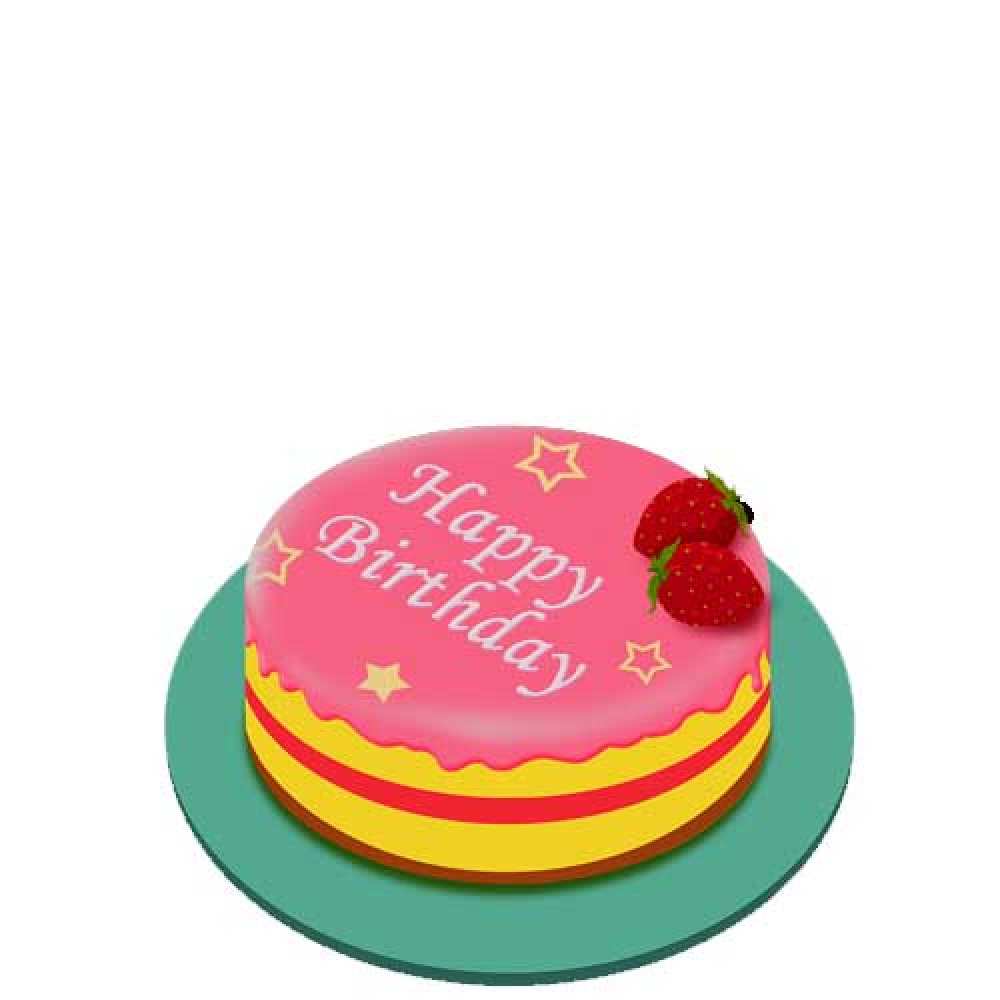 Открытка на каждый день с именем, Кондрат С днем рождения торт, клубника, днюха Прикольная открытка с пожеланием онлайн скачать бесплатно 