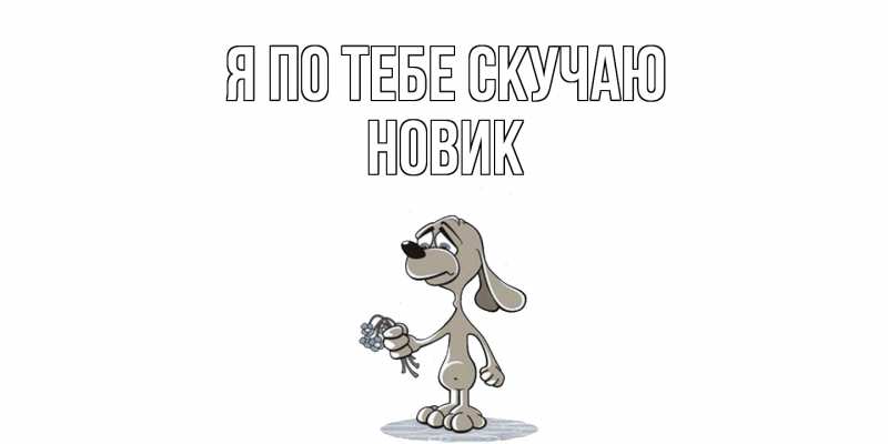 Картинка Я по тебе скучаю, новик