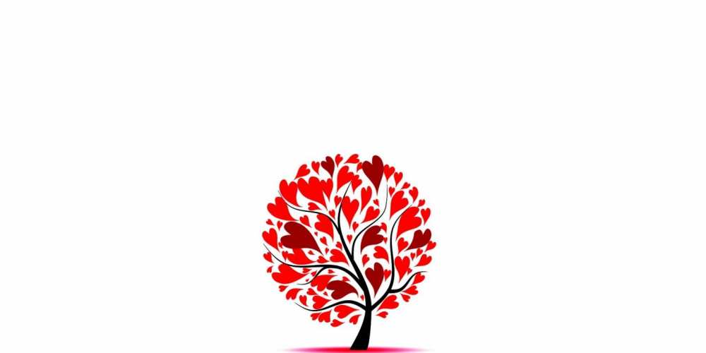 Открытка на каждый день с именем, эклерчик С днем Святого Валентина листья на дереве в виде сердца на 14 февраля Прикольная открытка с пожеланием онлайн скачать бесплатно 
