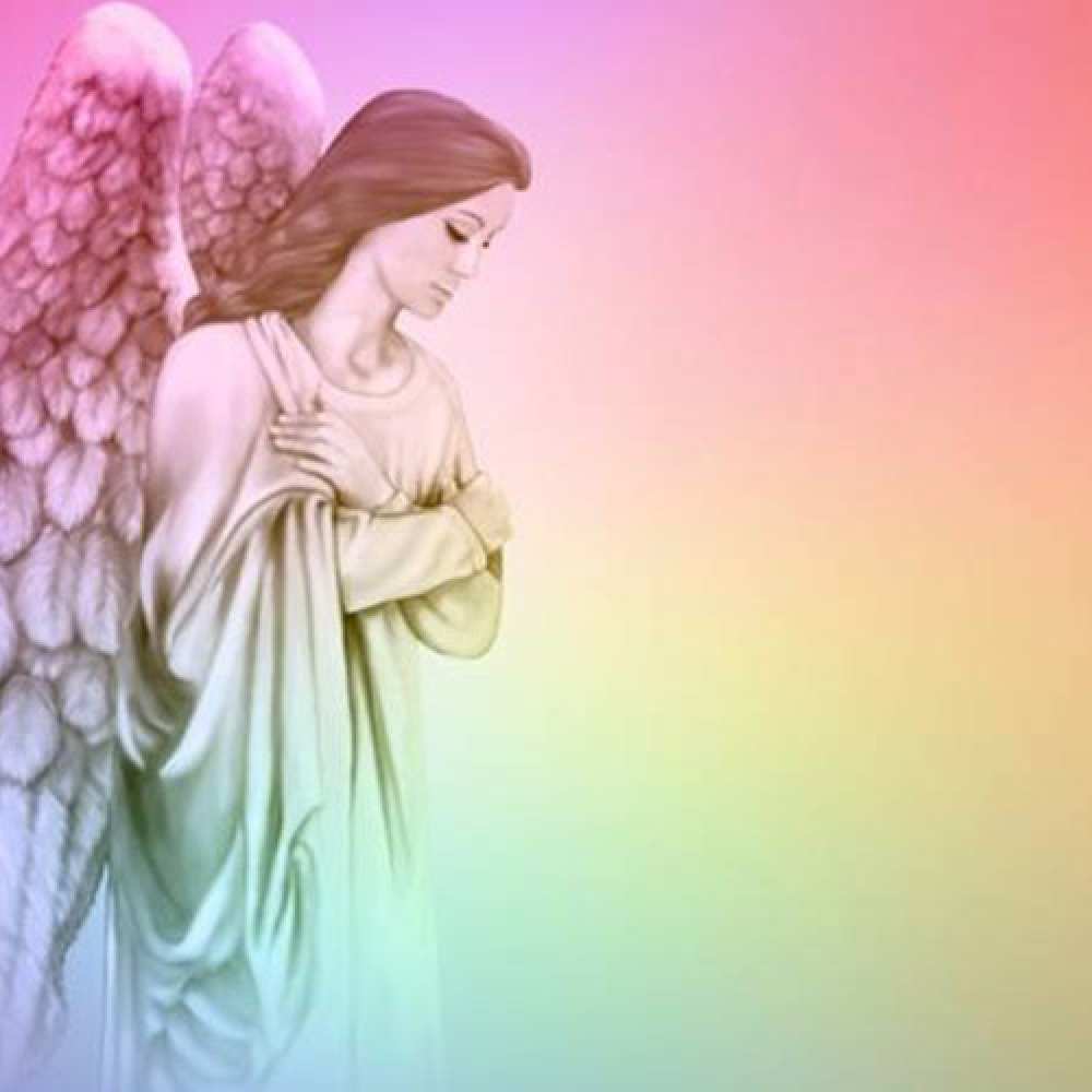 Открытка на каждый день с именем, Эльвира Ты мой ангел Открытка с ангелом со сложенными крыльями Прикольная открытка с пожеланием онлайн скачать бесплатно 
