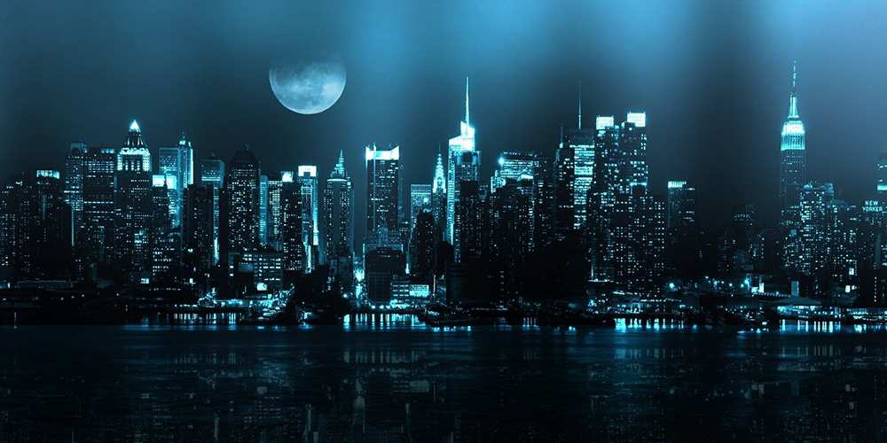 Открытка на каждый день с именем, Заира Спокойной ночи городской пейзаж Прикольная открытка с пожеланием онлайн скачать бесплатно 