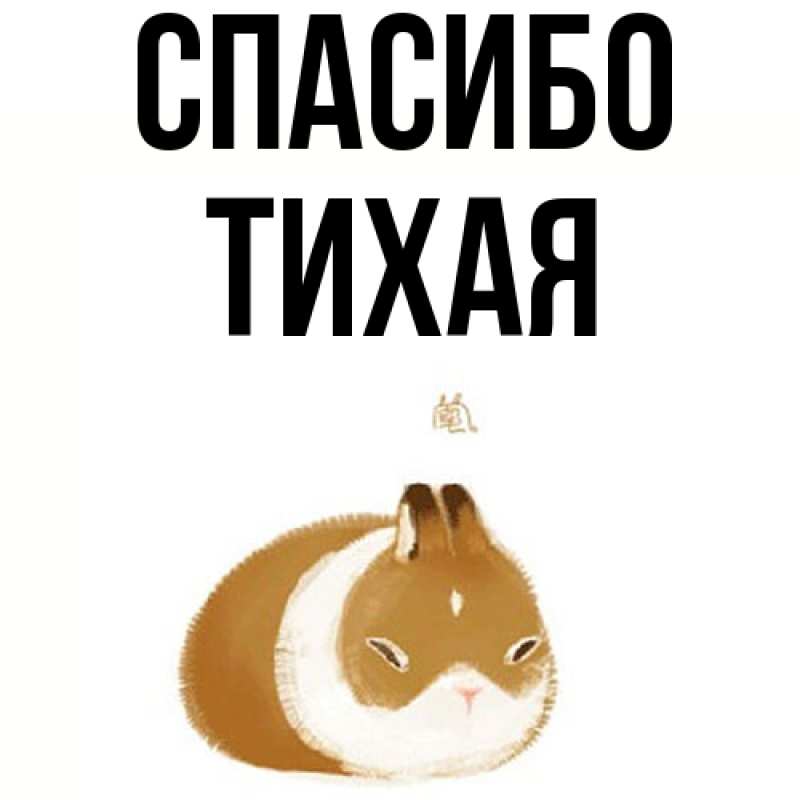Картинка Спасибо, Тихая