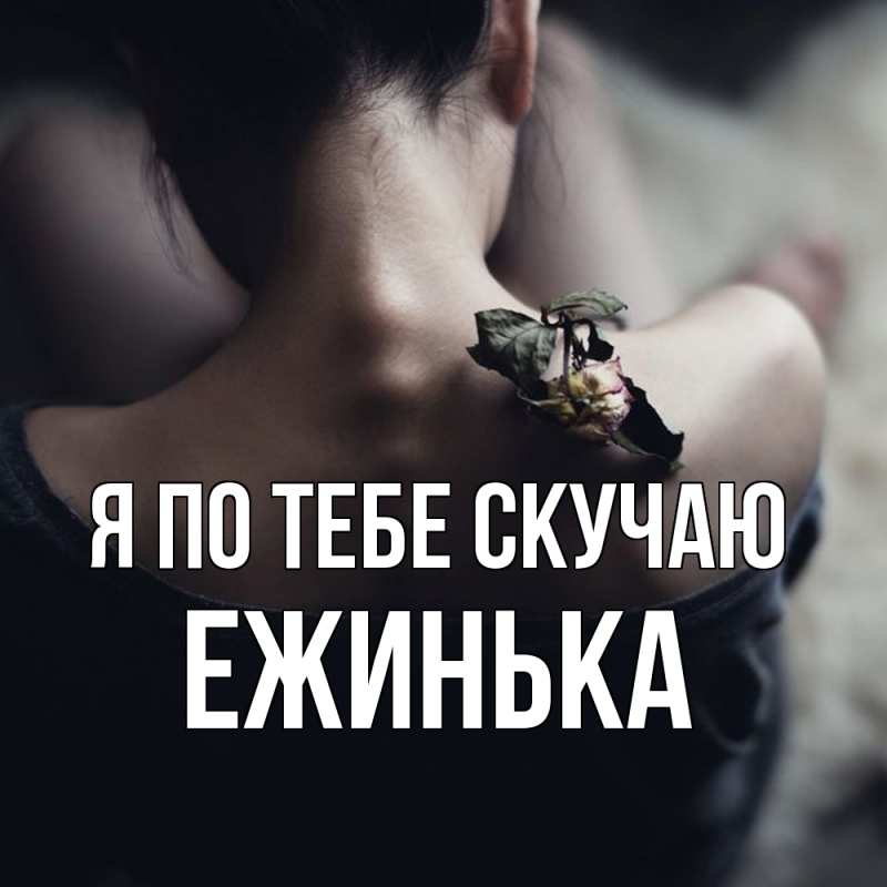 Картинка Я по тебе скучаю, ежинька