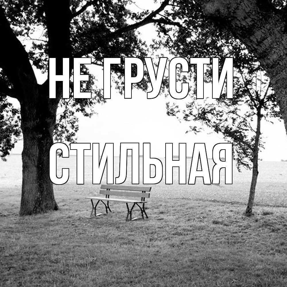 Открытка на каждый день с именем, Стильная Не грусти мощное дерево Прикольная открытка с пожеланием онлайн скачать бесплатно 