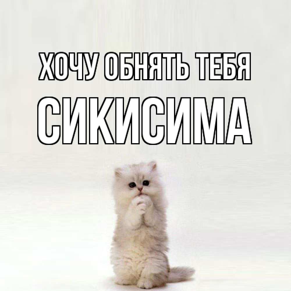 Открытка на каждый день с именем, Сикисима Хочу обнять тебя открытки с креативными подписями Прикольная открытка с пожеланием онлайн скачать бесплатно 