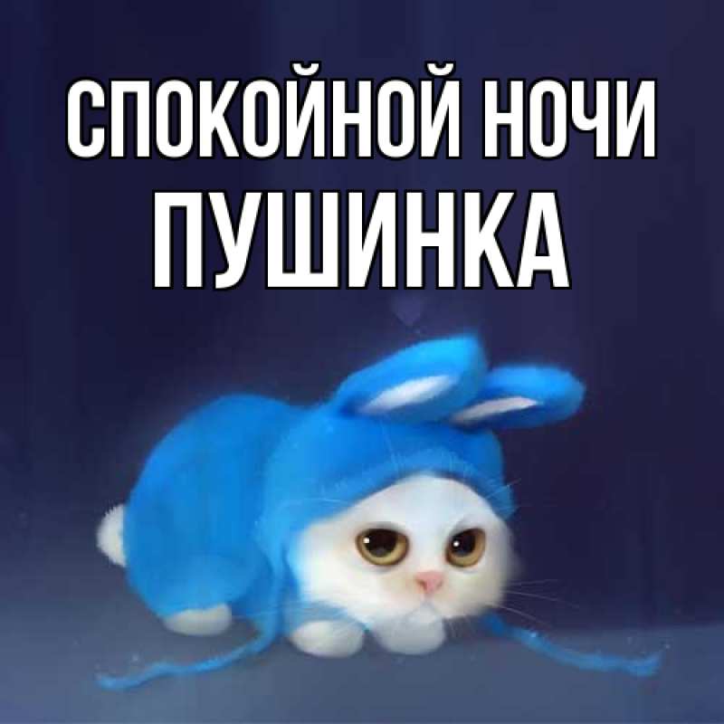 Картинка Спокойной ночи, пушинка