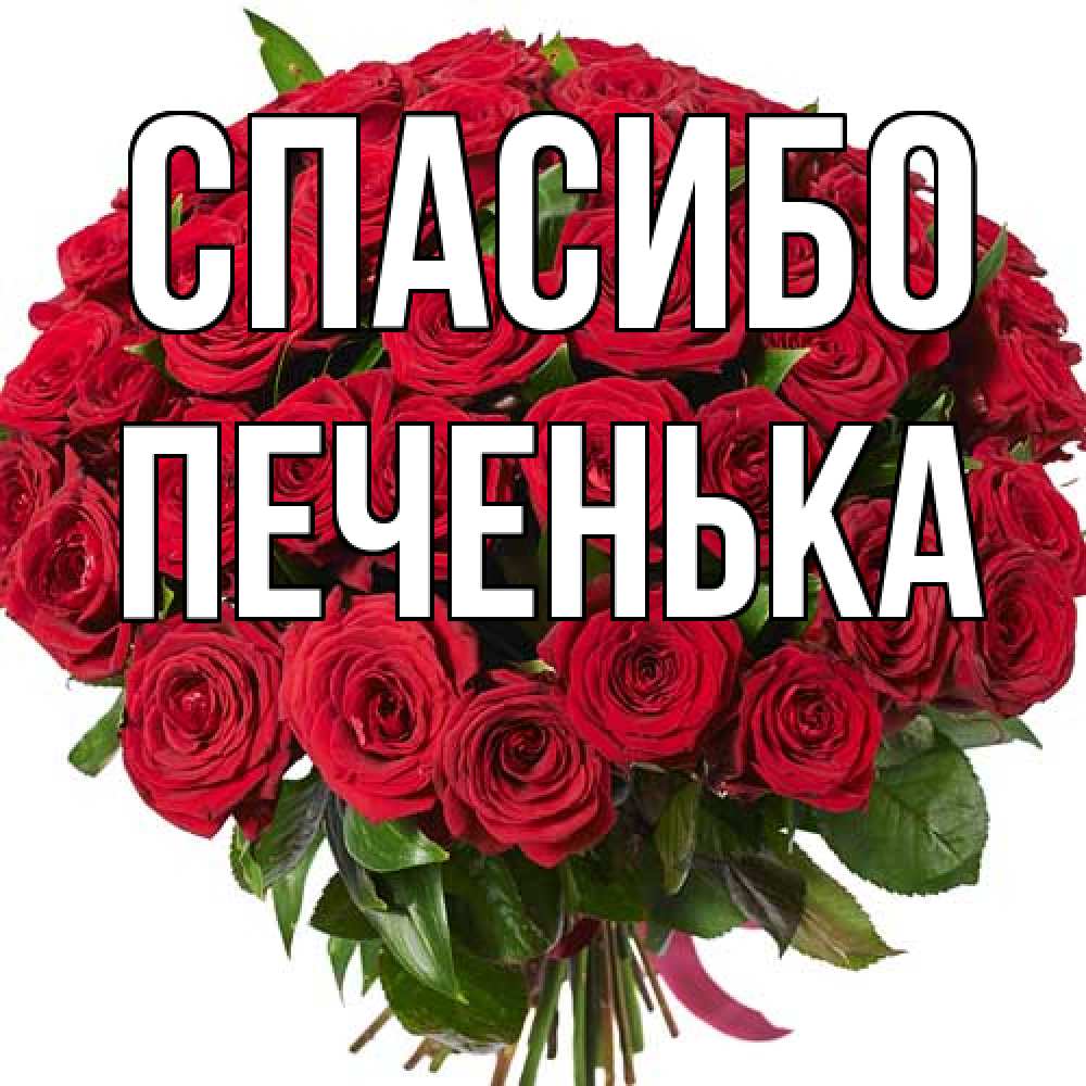 Открытка на каждый день с именем, Печенька Спасибо букет красных роз Прикольная открытка с пожеланием онлайн скачать бесплатно 