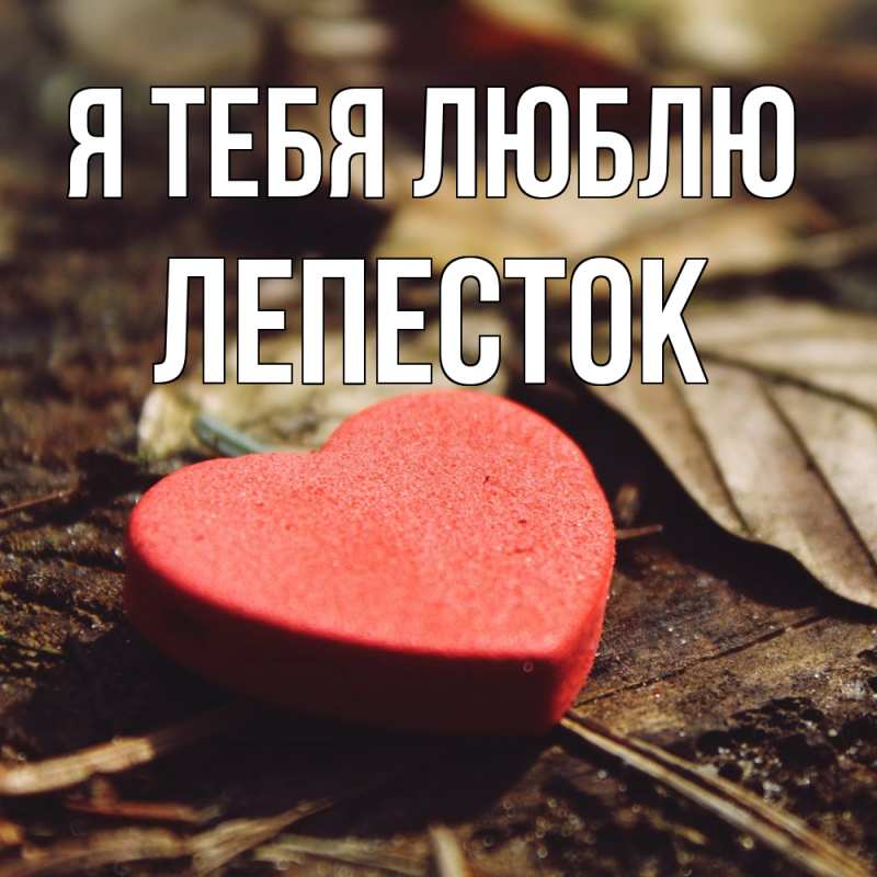 Картинка Я тебя люблю, Лепесток