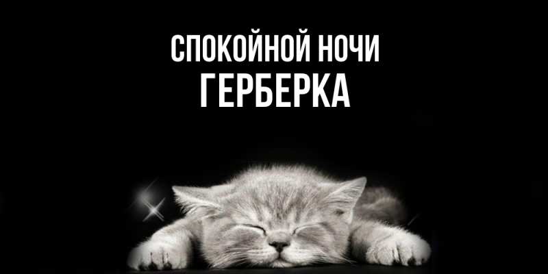 Картинка Спокойной ночи, Герберка