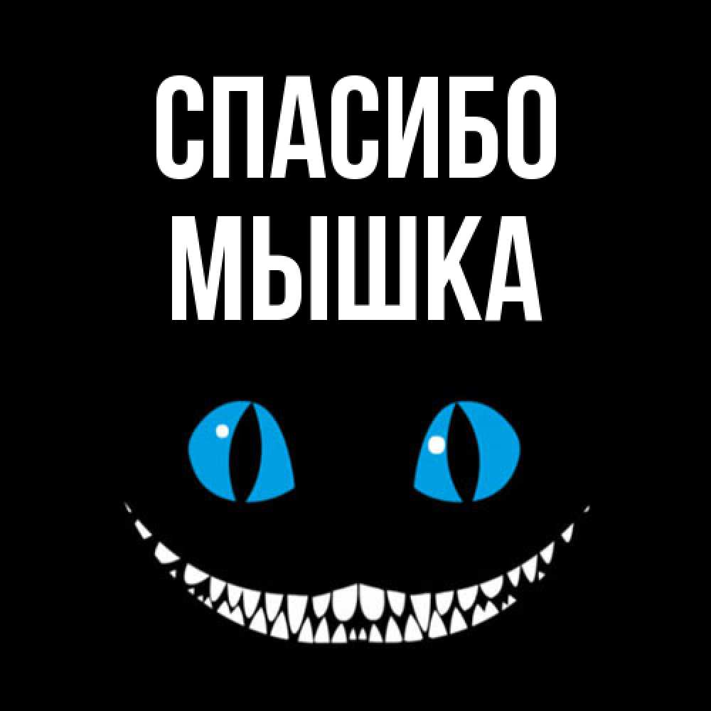 Открытка на каждый день с именем, Мышка Спасибо благодарю от чеширика Прикольная открытка с пожеланием онлайн скачать бесплатно 