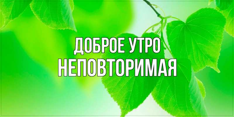 Картинка Доброе утро, Неповторимая