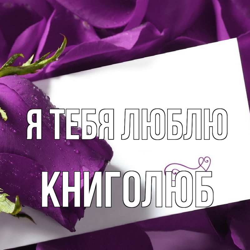 Картинка Я тебя люблю, Книголюб