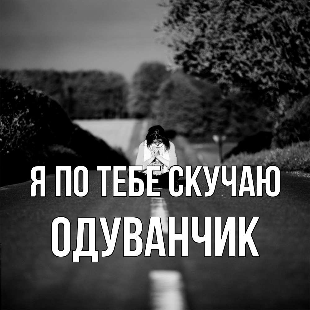 Открытка на каждый день с именем, Одуванчик Я по тебе скучаю фото Прикольная открытка с пожеланием онлайн скачать бесплатно 