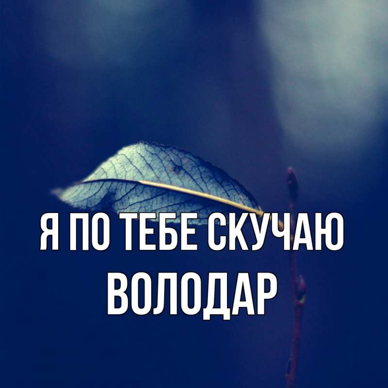 Картинка Я по тебе скучаю, Володар