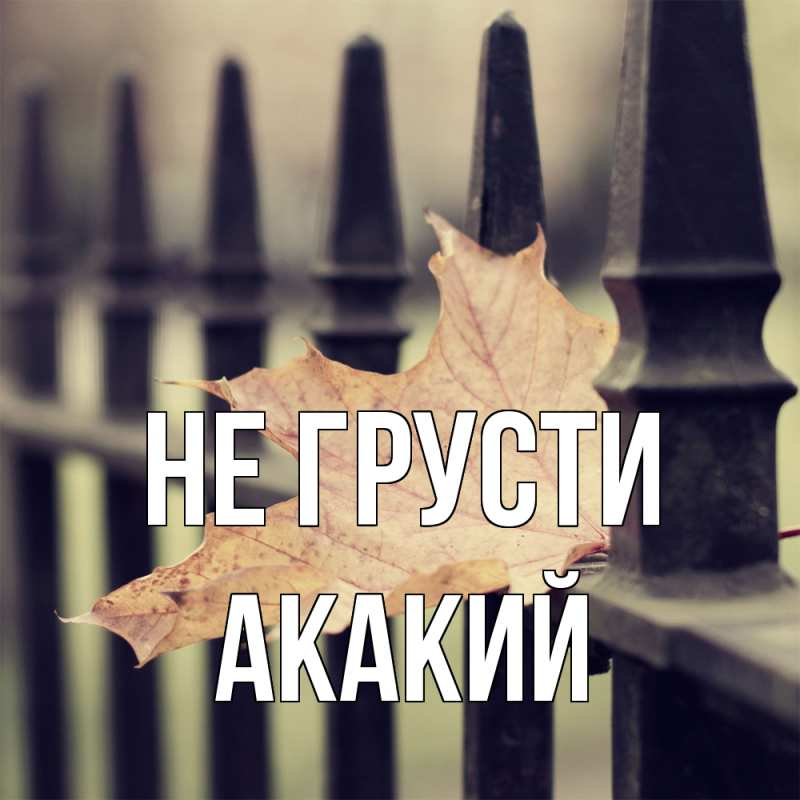 Картинка Не грусти, Акакий
