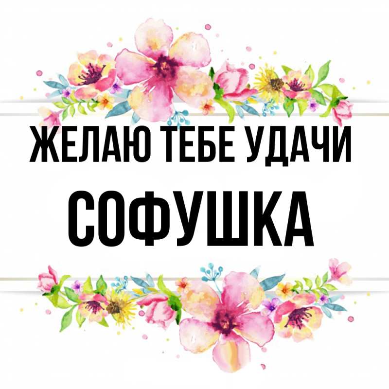 Картинка Желаю тебе удачи, Софушка