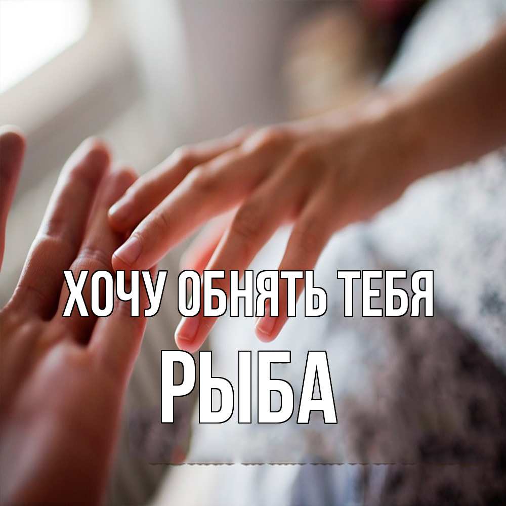Открытка на каждый день с именем, Рыба Хочу обнять тебя прикосновение Прикольная открытка с пожеланием онлайн скачать бесплатно 