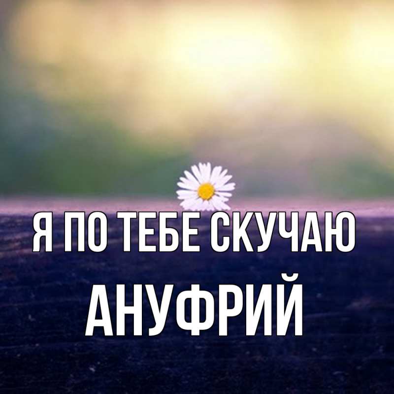 Картинка Я по тебе скучаю, Ануфрий