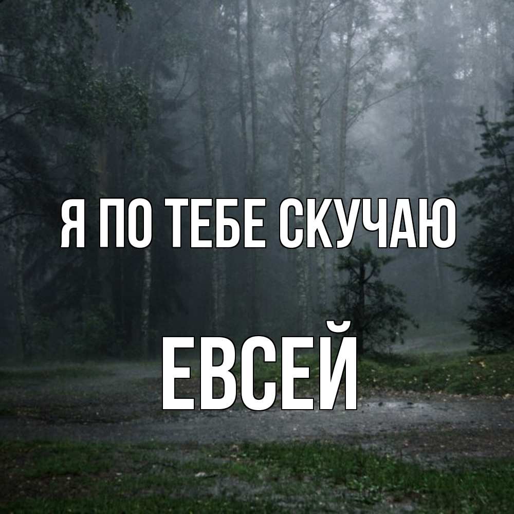 Открытка на каждый день с именем, Евсей Я по тебе скучаю одна и плохо мне Прикольная открытка с пожеланием онлайн скачать бесплатно 