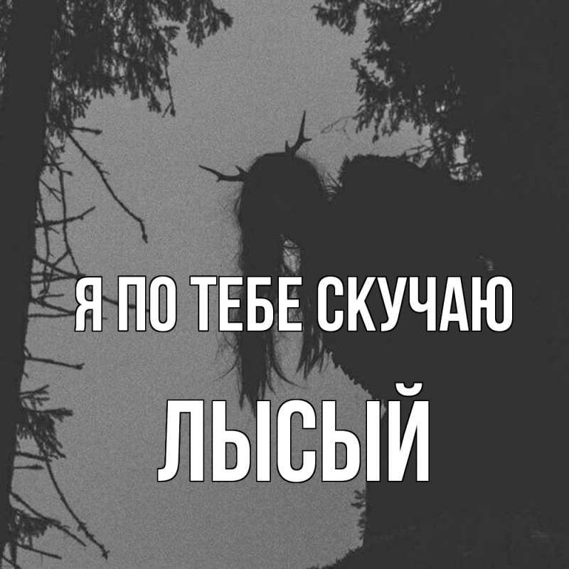 Картинка Я по тебе скучаю, Лысый