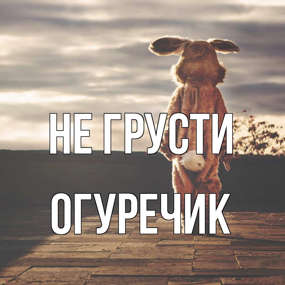 Открытка на каждый день с именем, Огуречик Не грусти со спины Прикольная открытка с пожеланием онлайн скачать бесплатно 