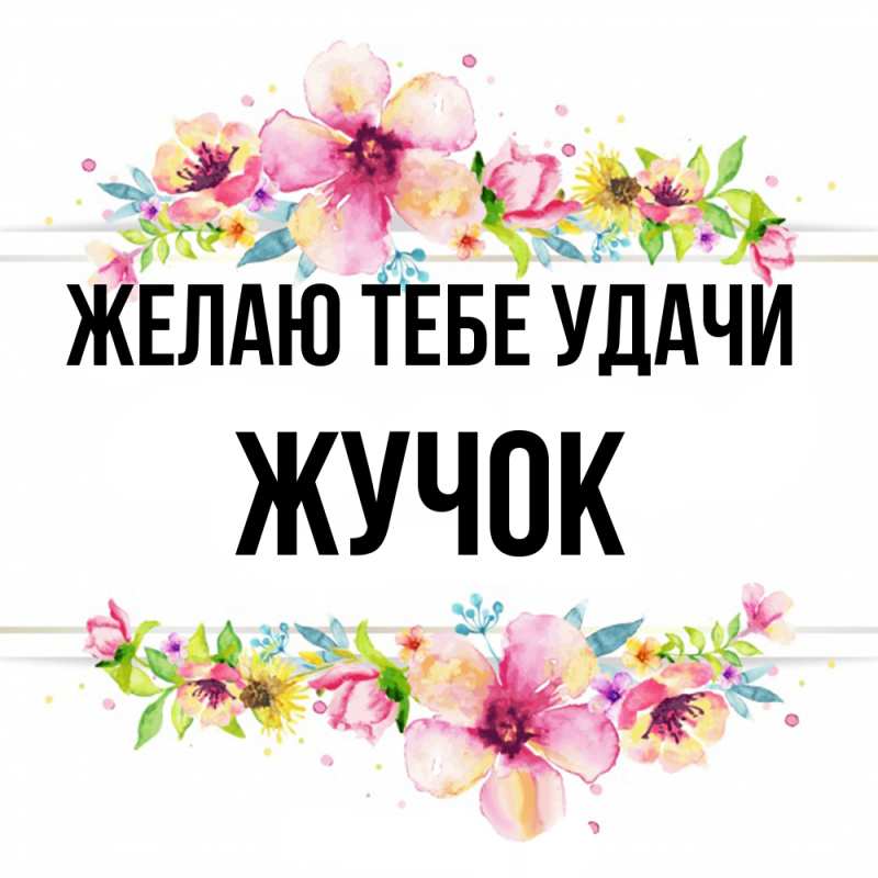 Картинка Желаю тебе удачи, жучок