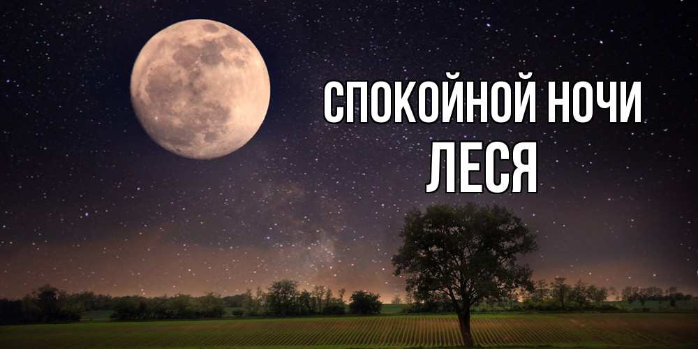 Открытка на каждый день с именем, Леся Спокойной ночи ночные открытки с луной Прикольная открытка с пожеланием онлайн скачать бесплатно 