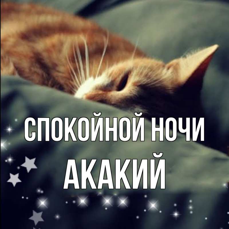 Картинка Спокойной ночи, Акакий