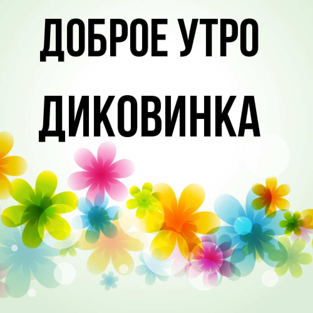 Открытка на каждый день с именем, Диковинка Доброе утро позитивные цветочки Прикольная открытка с пожеланием онлайн скачать бесплатно 