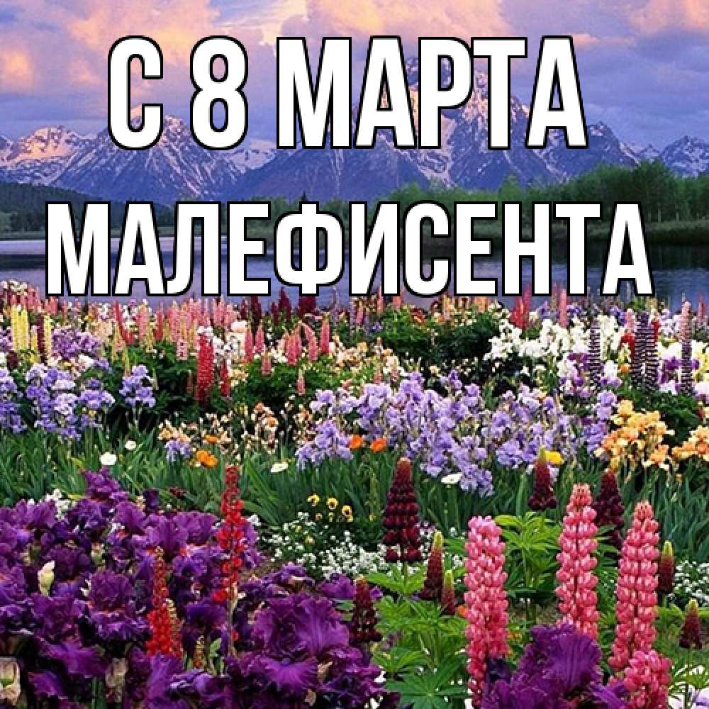 Открытка на каждый день с именем, Малефисента C 8 МАРТА международный женский день Прикольная открытка с пожеланием онлайн скачать бесплатно 