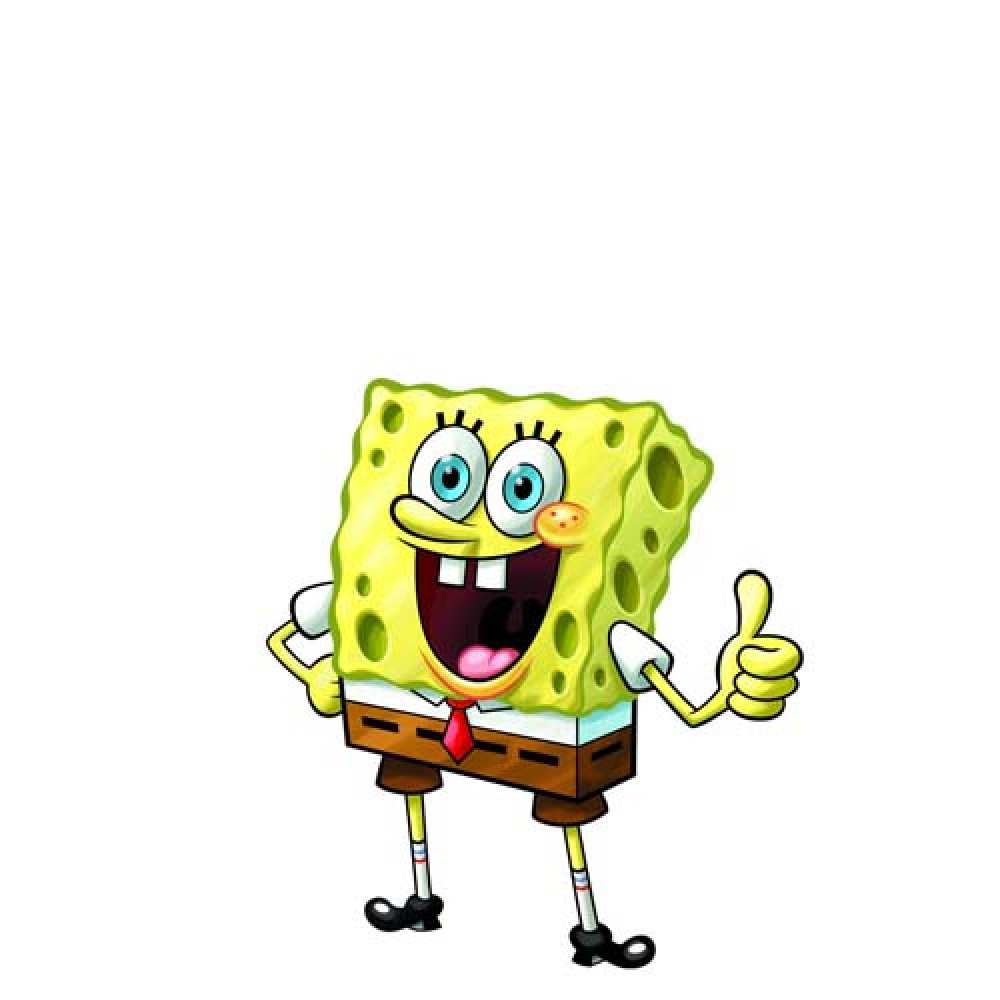 Открытка на каждый день с именем, Огуречик Привет спанч Боб улыбается Прикольная открытка с пожеланием онлайн скачать бесплатно 