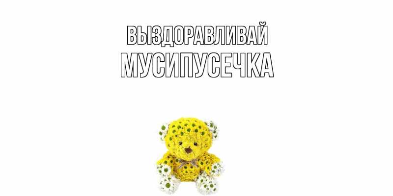 Картинка Выздоравливай, Мусипусечка