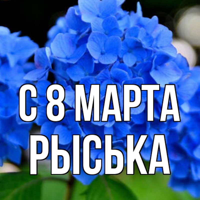 Открытка с именем, Рыська, C 8 МАРТА