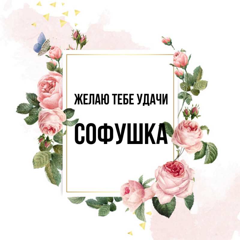 Картинка Желаю тебе удачи, Софушка