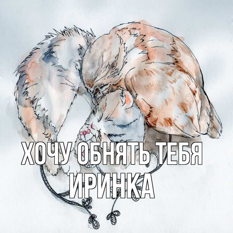 Картинка Хочу обнять тебя, Иринка