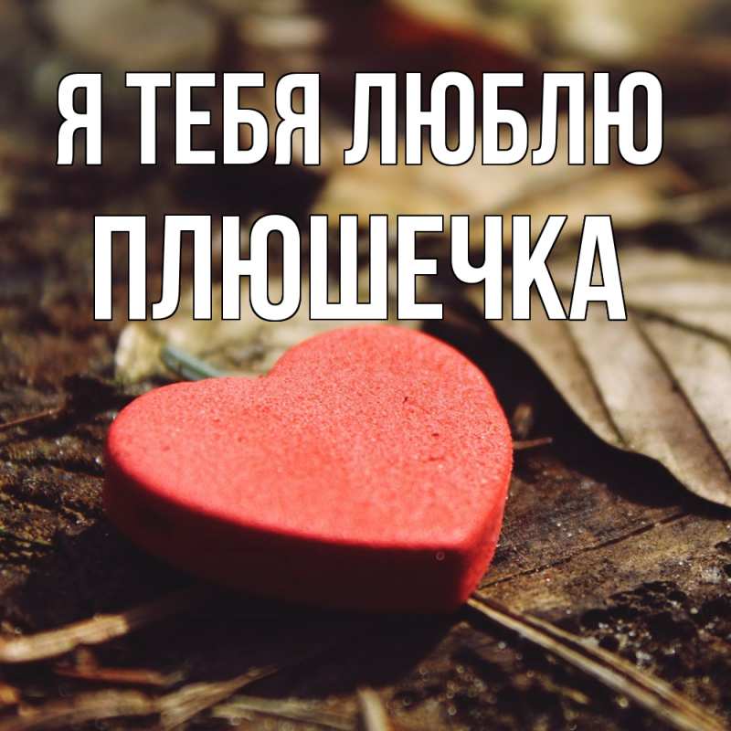 Картинка Я тебя люблю, Плюшечка