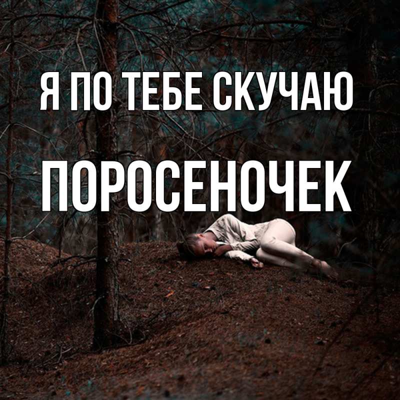 Картинка Я по тебе скучаю, поросеночек