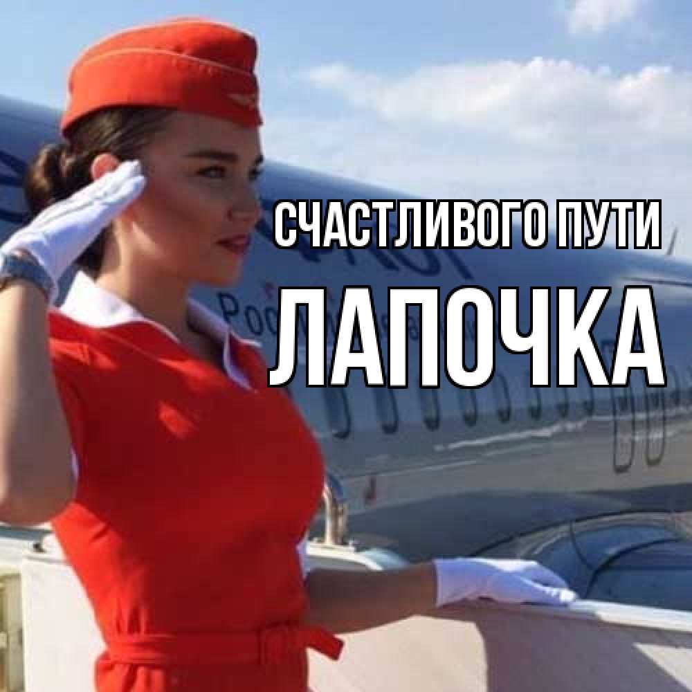 Открытка на каждый день с именем, лапочка Счастливого пути чудесного полета Прикольная открытка с пожеланием онлайн скачать бесплатно 