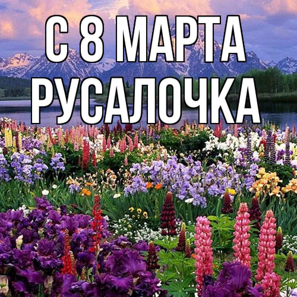 Открытка на каждый день с именем, Русалочка C 8 МАРТА международный женский день Прикольная открытка с пожеланием онлайн скачать бесплатно 