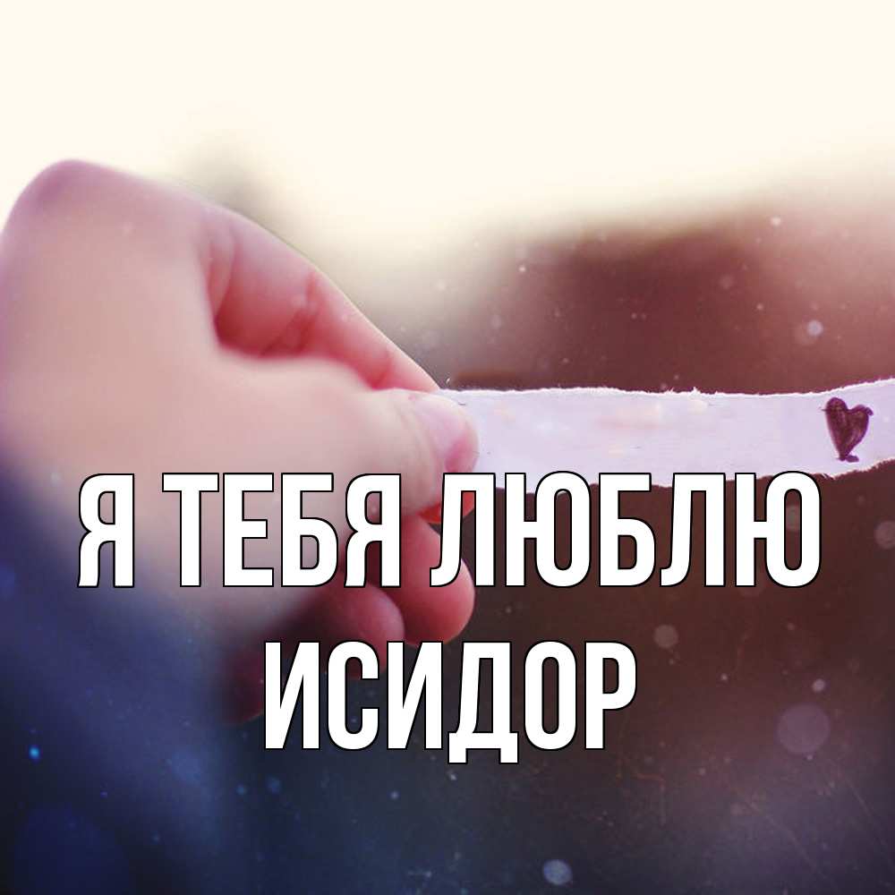 Открытка на каждый день с именем, Исидор Я тебя люблю для тебя Прикольная открытка с пожеланием онлайн скачать бесплатно 