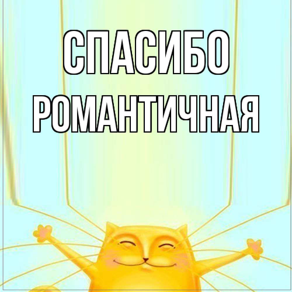 Открытка на каждый день с именем, Романтичная Спасибо кот с усами благодарит Прикольная открытка с пожеланием онлайн скачать бесплатно 