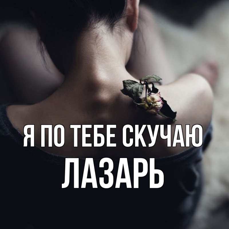 Картинка Я по тебе скучаю, Лазарь