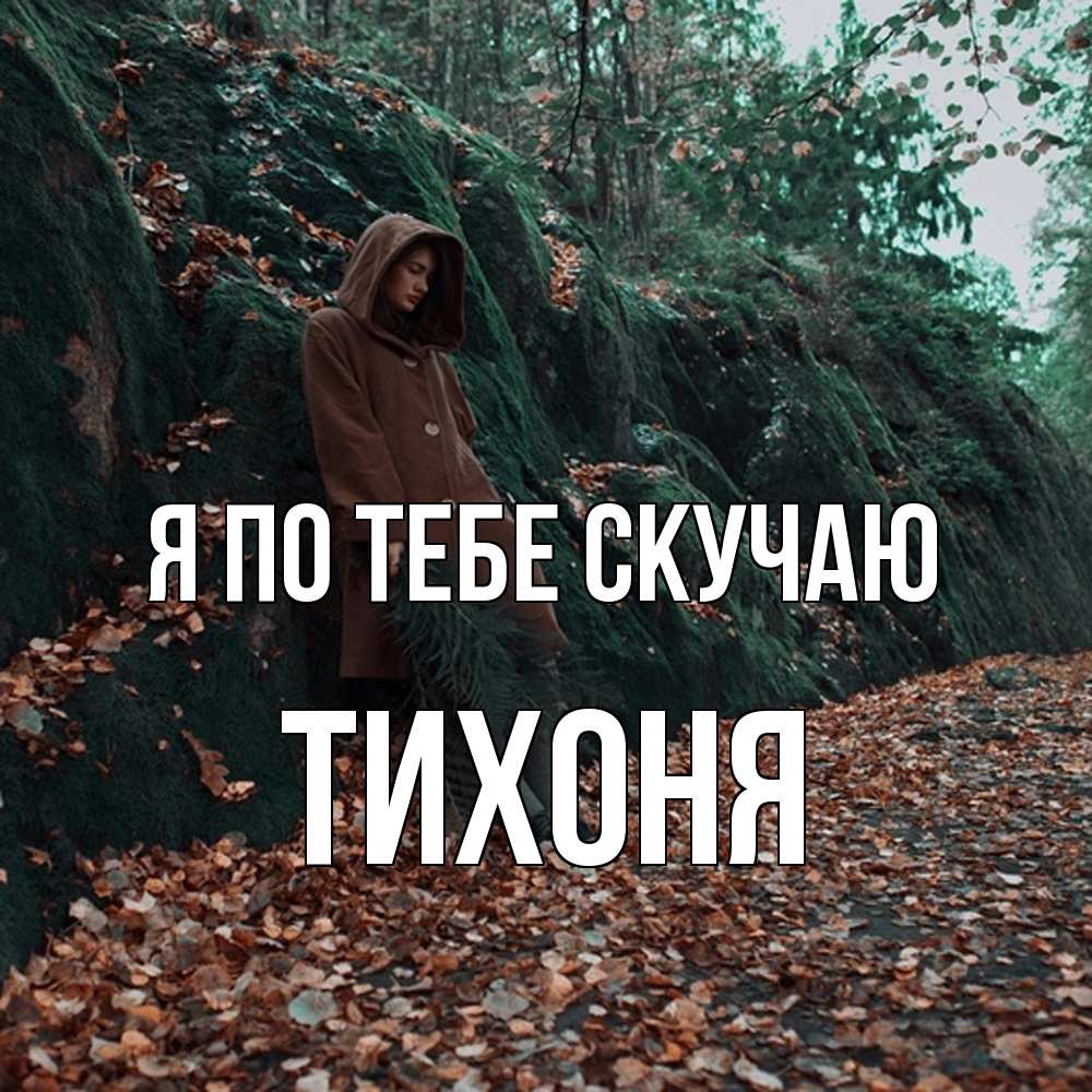 Открытка на каждый день с именем, Тихоня Я по тебе скучаю скука 1 Прикольная открытка с пожеланием онлайн скачать бесплатно 