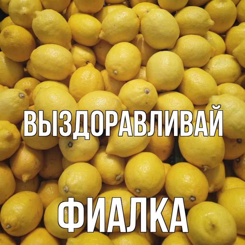 Картинка Выздоравливай, Фиалка