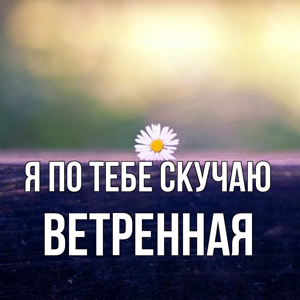Открытка на каждый день с именем, Ветренная Я по тебе скучаю приходи в гости Прикольная открытка с пожеланием онлайн скачать бесплатно 