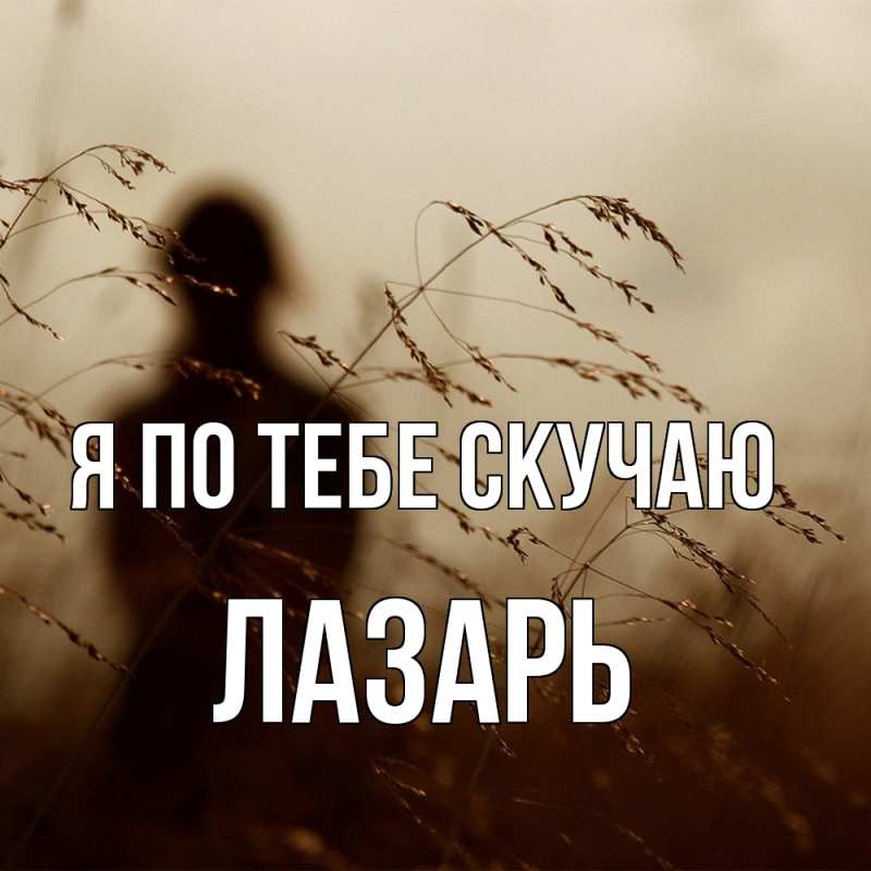 Картинка Я по тебе скучаю, Лазарь