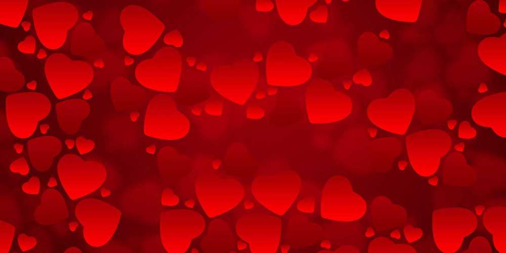 Открытка на каждый день с именем, Hеповтоpимая С днем рождения прекрасные сердечки на открытке с красным фоном Прикольная открытка с пожеланием онлайн скачать бесплатно 