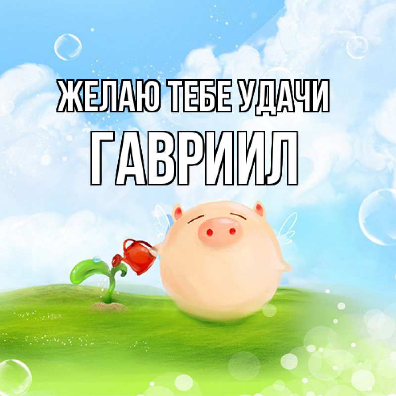Картинка Желаю тебе удачи, Гавриил