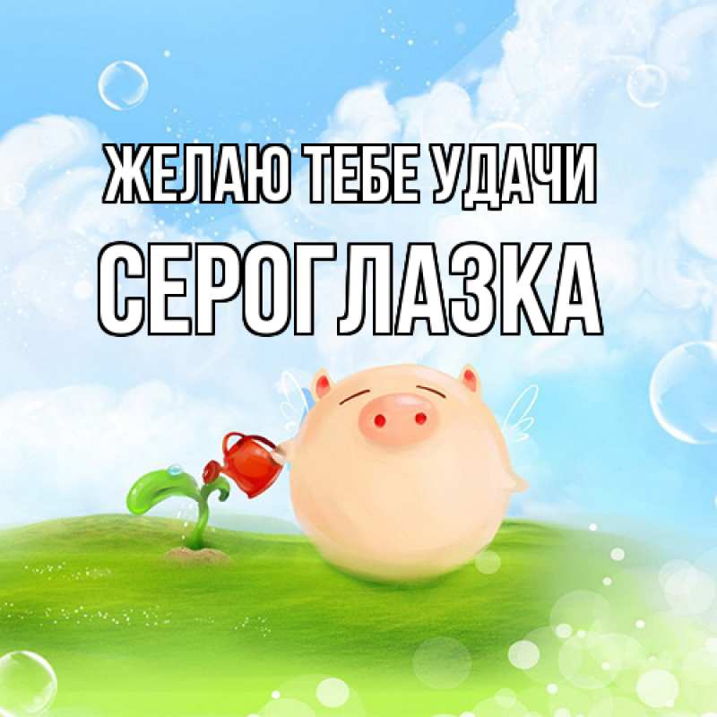 Картинка Желаю тебе удачи, сероглазка