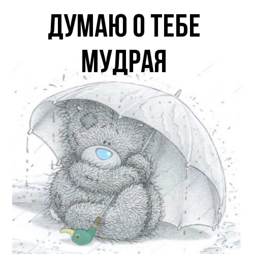 Открытка на каждый день с именем, Мудpая Думаю о тебе весеннее или осеннее настроение Прикольная открытка с пожеланием онлайн скачать бесплатно 